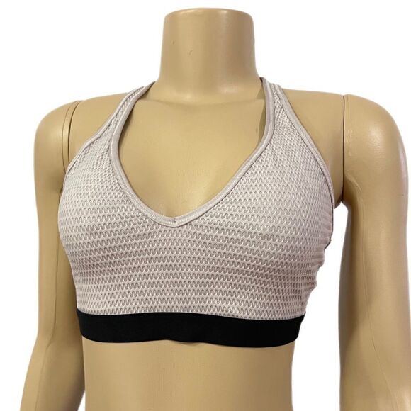 Victorias Secret The Player Unlined V-neck Medium Support Sport Bra Tan Medium - Picture 2 of 3